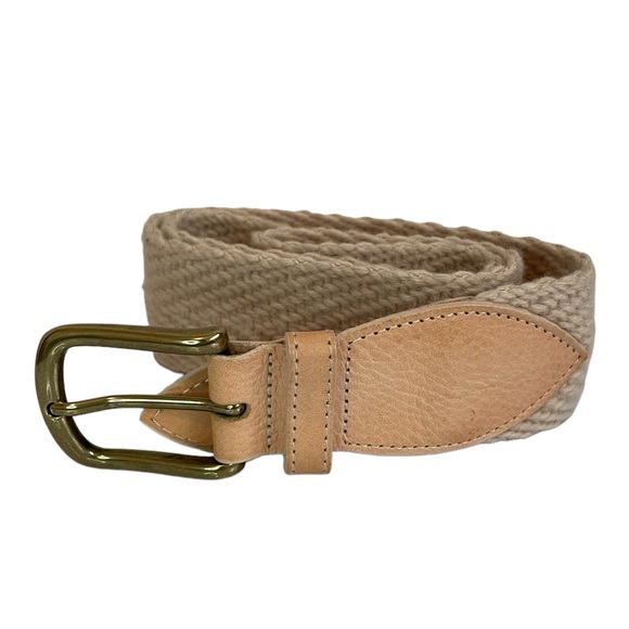 APC Natural color Leather & woven belt Size 34 - Picture 1 of 7